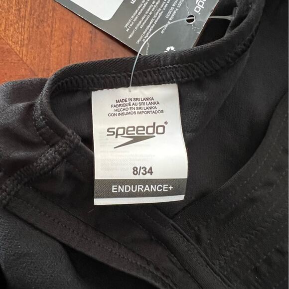 Speedo Endurance Black Flyback Swimsuit Woman Size 34/8 - Picture 9 of 10